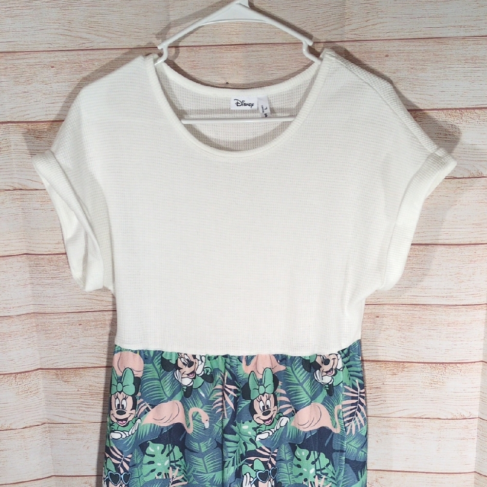 Disney Tropical Minnie Mouse Dress in White and Green